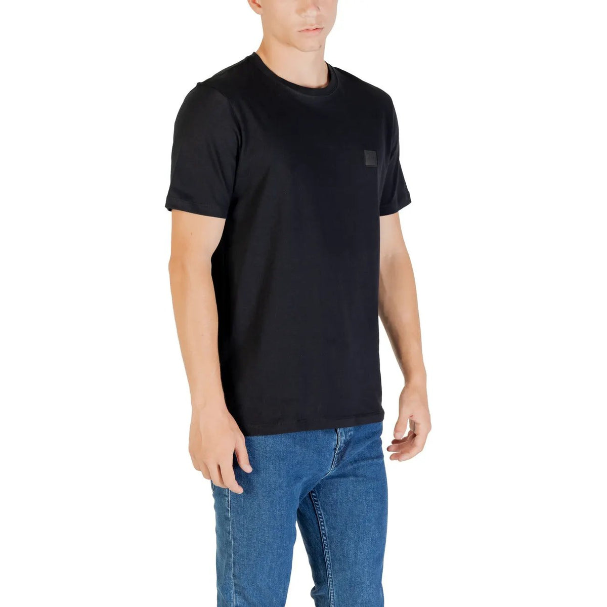 Boss Men's Black Cotton T-Shirt