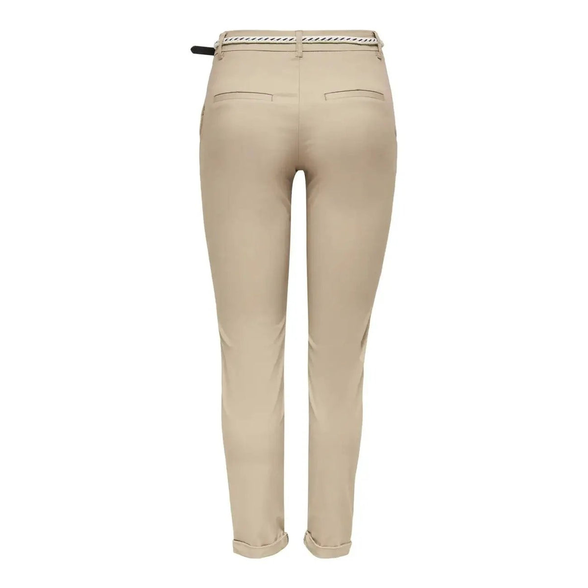 Only Women's Beige Cotton Trousers