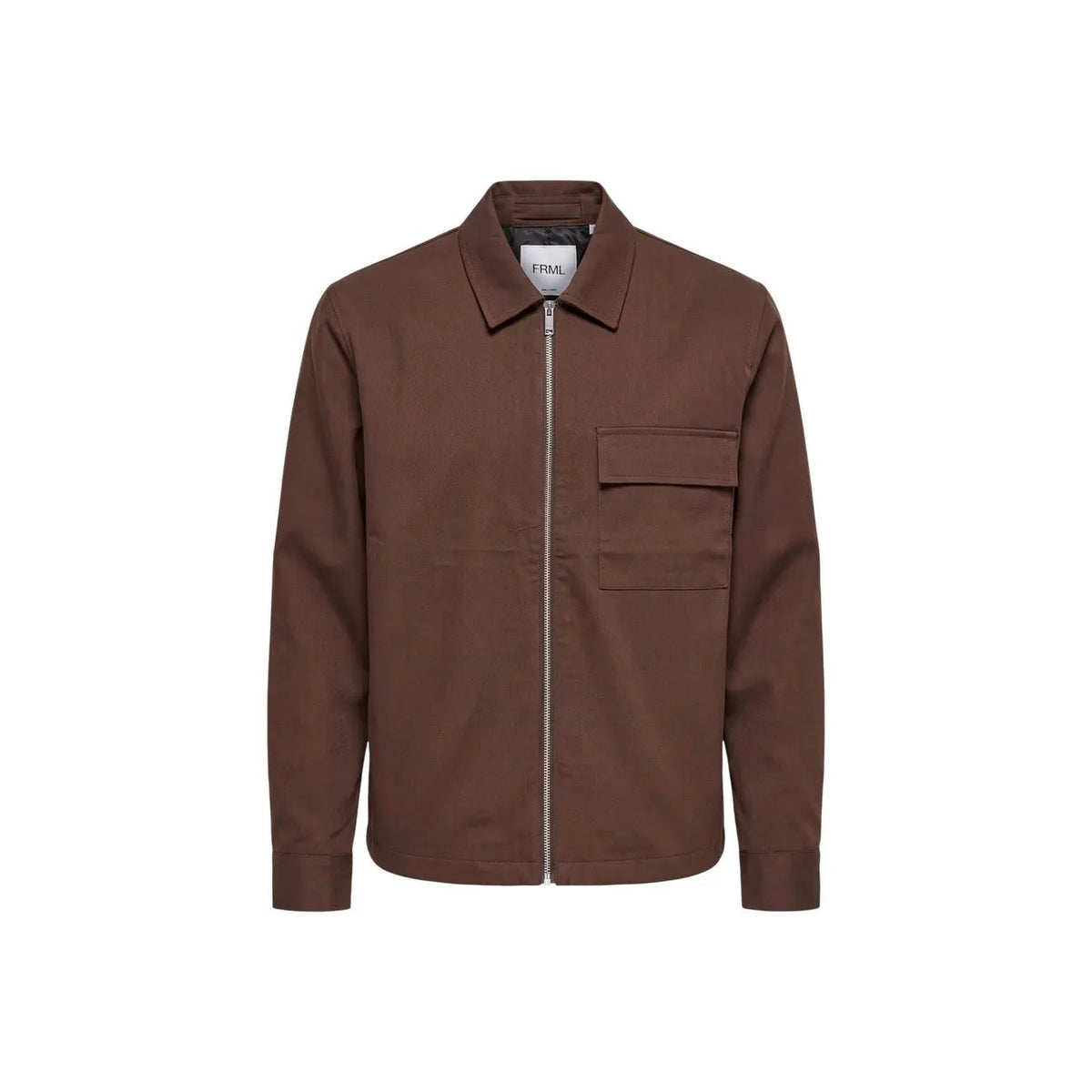 Only & Sons Men's Will Brown Zip Overshirt