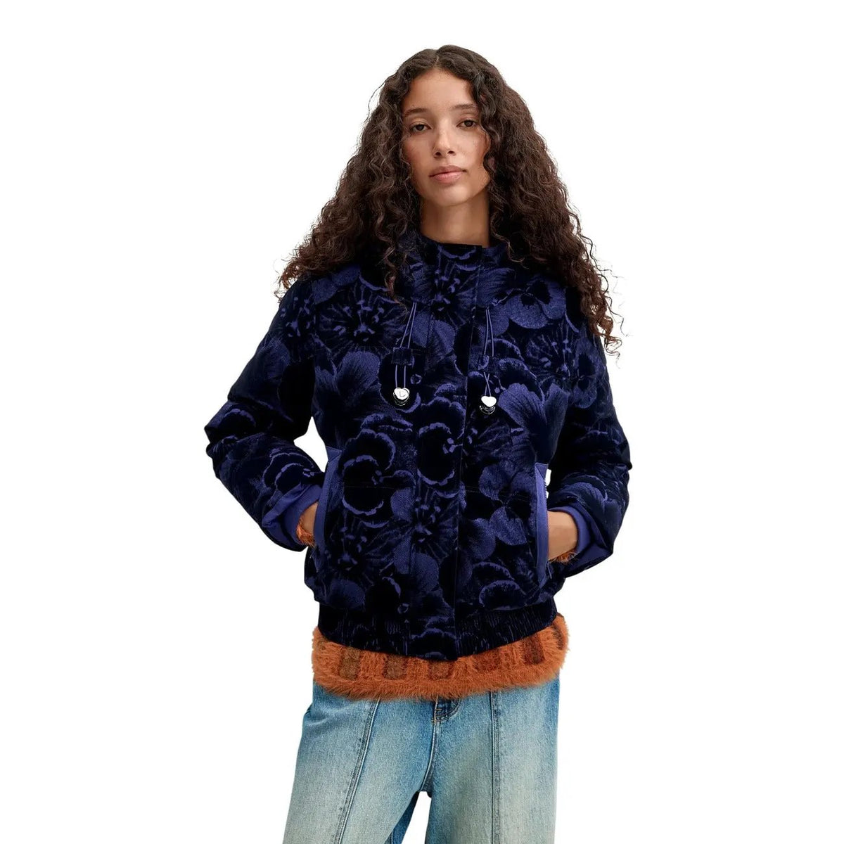 Desigual Women's Ibiscus Blue Puffer Jacket