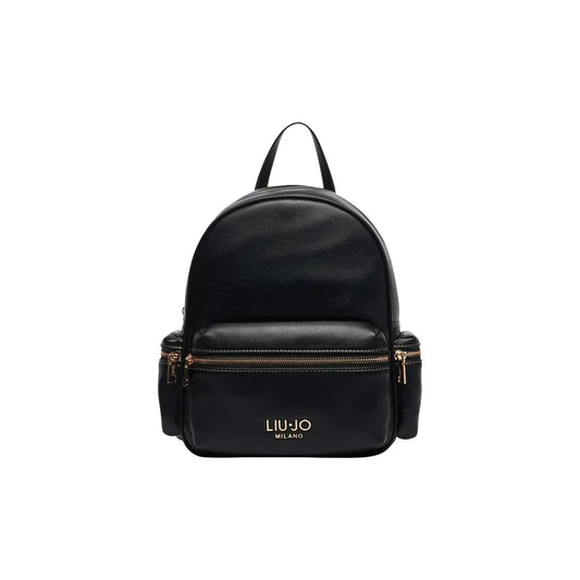 Liu Jo Women Black Stylish Backpack Bag Featuring Zip Fastening And Pockets by Liu Jo
