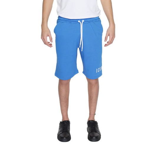 Icon Men's Light Blue Cotton Shorts