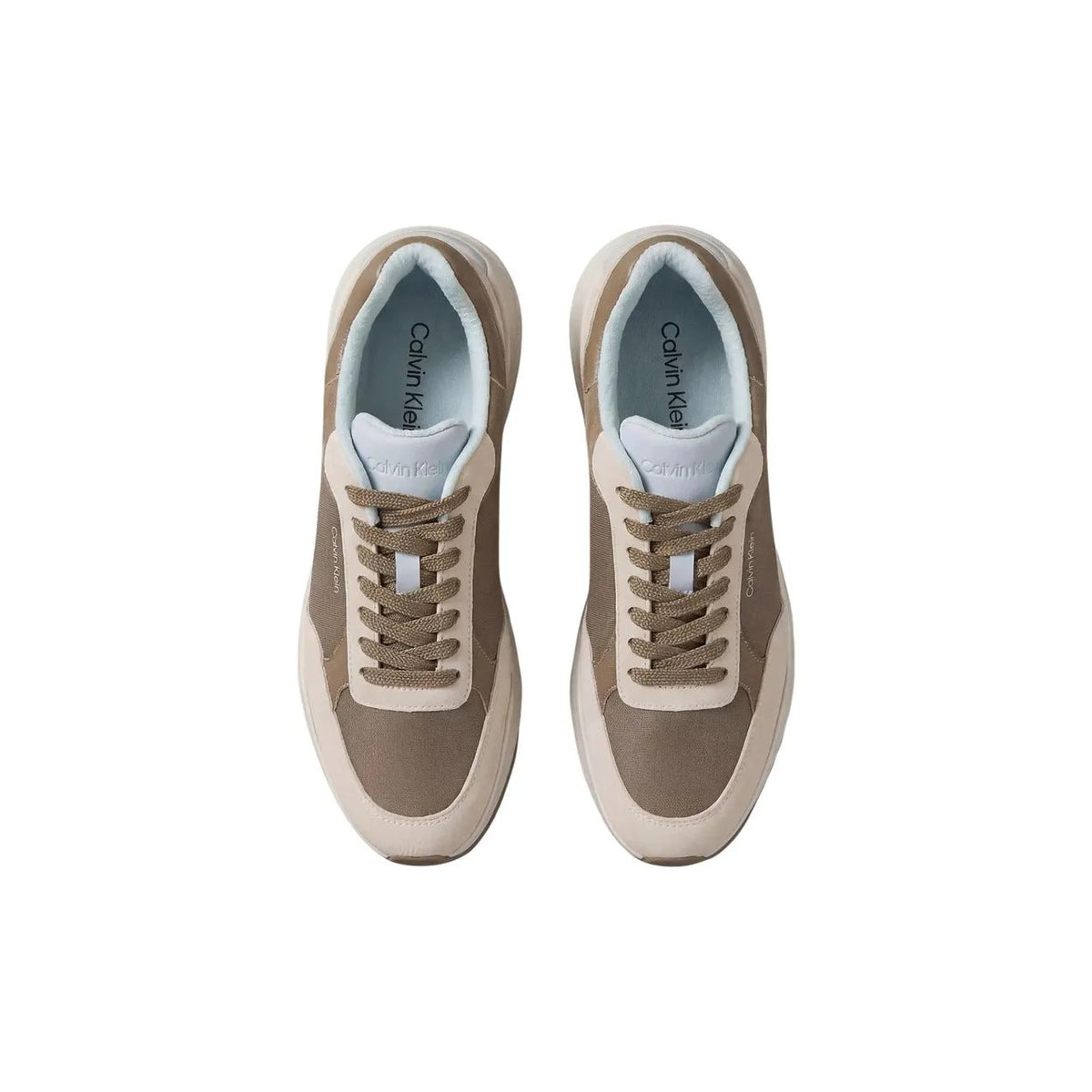 Calvin Klein Men's Beige Leather Sneakers