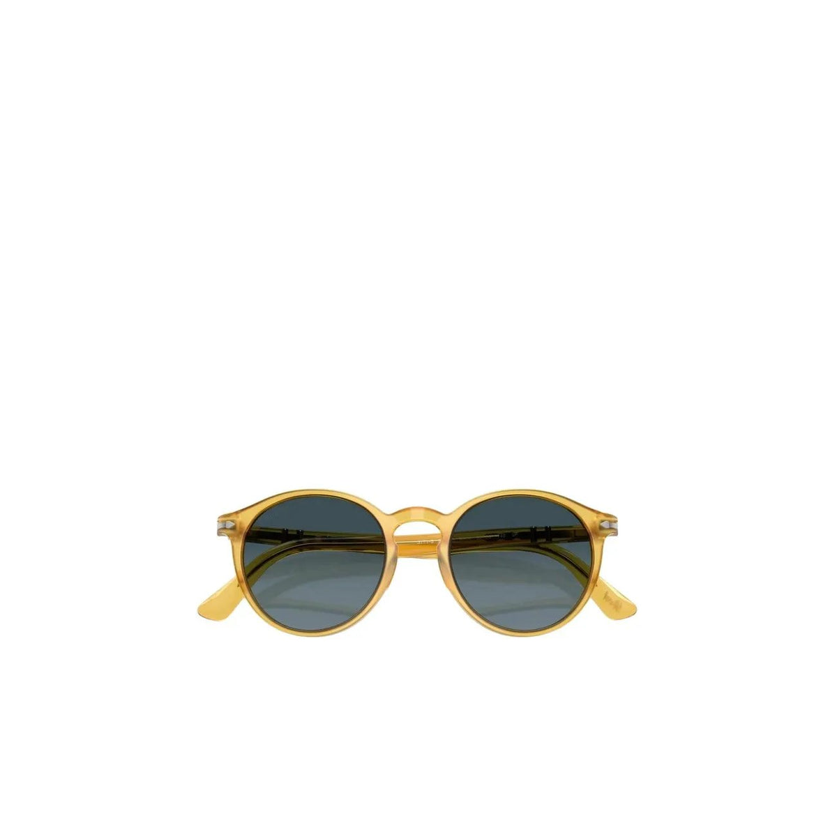 Persol Men's Blue Round Polarized Sunglasses