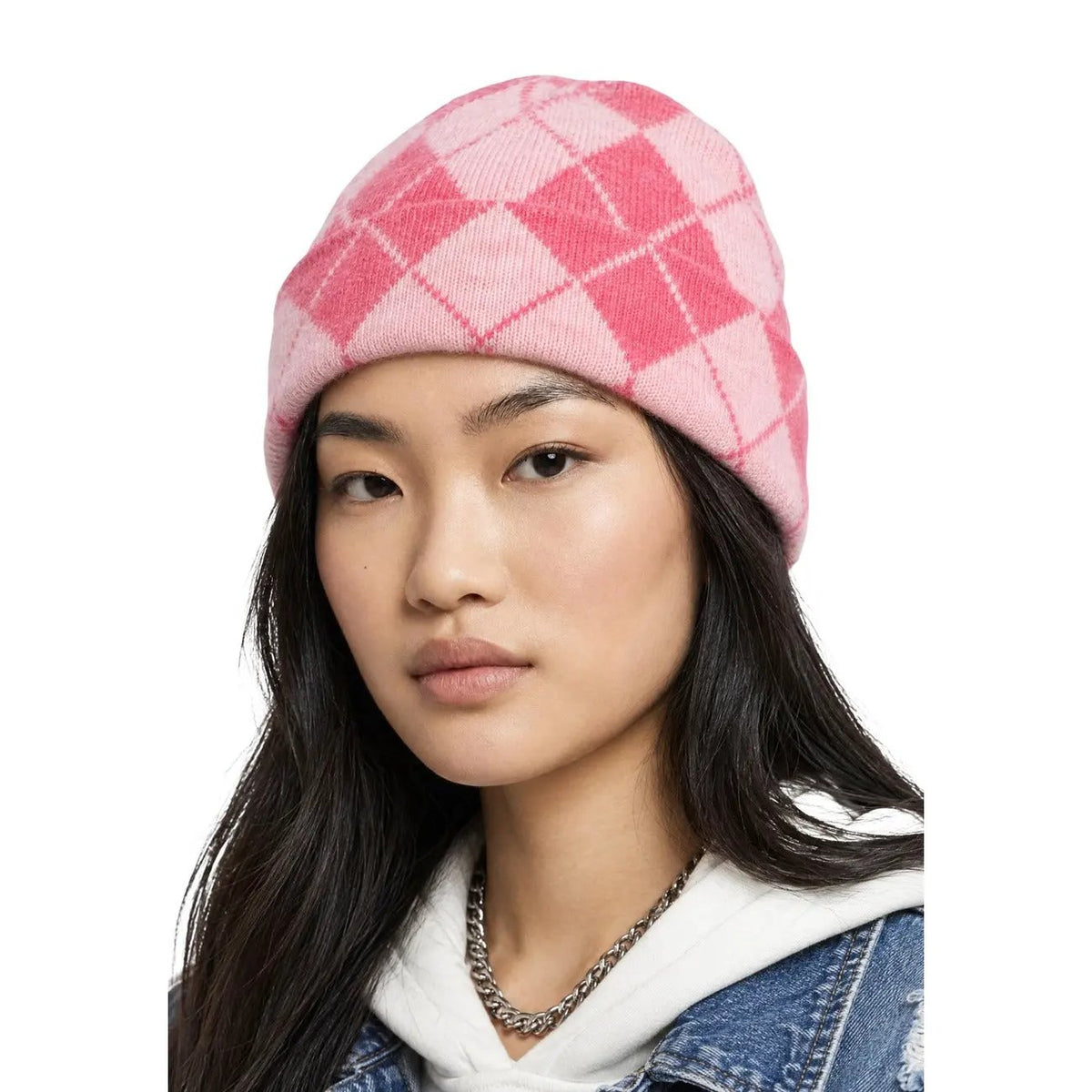 Pieces Women's Adele Pink Knit Hood