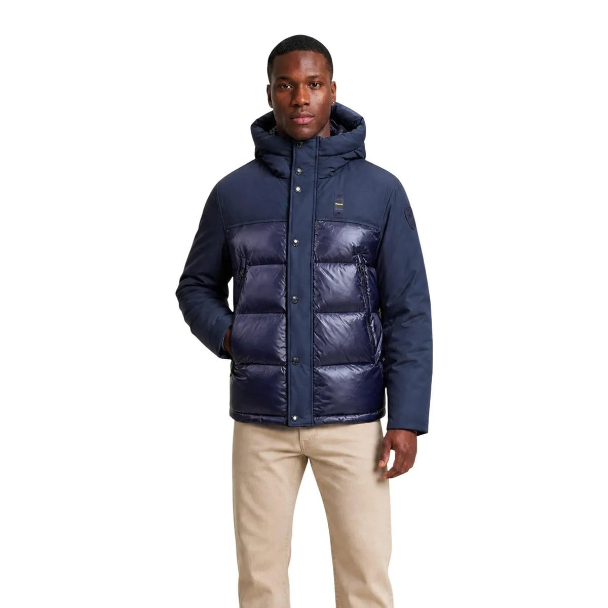 Blauer Men's Brook Blue Hooded Jacket