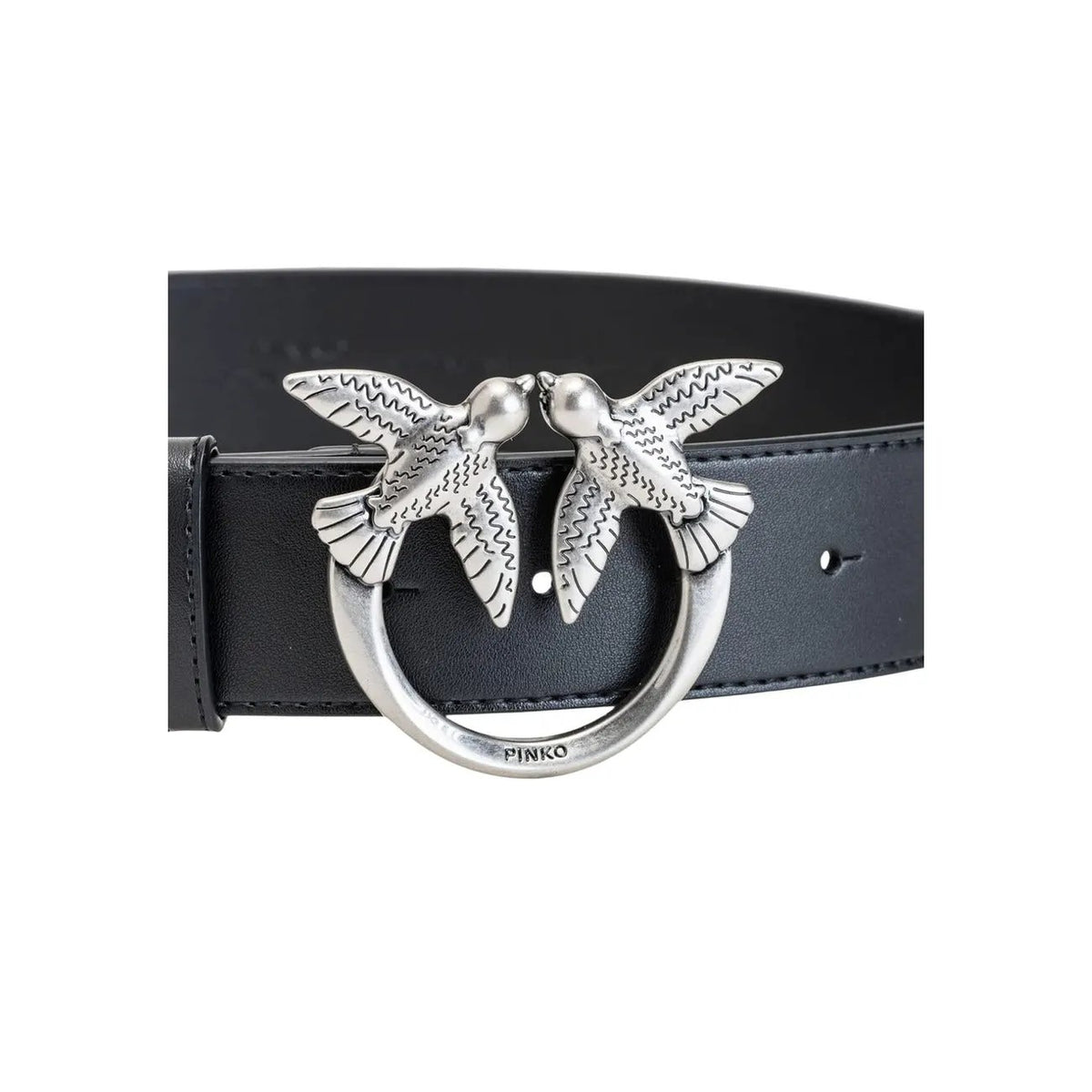 Pinko Women's Alta Black Leather Belt