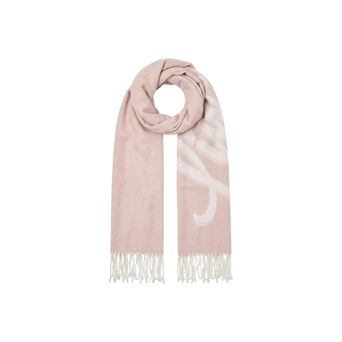 Liu Jo Women Elegant Grey Patterned Winter Scarf Shawl With Fringe Detail by Liu Jo