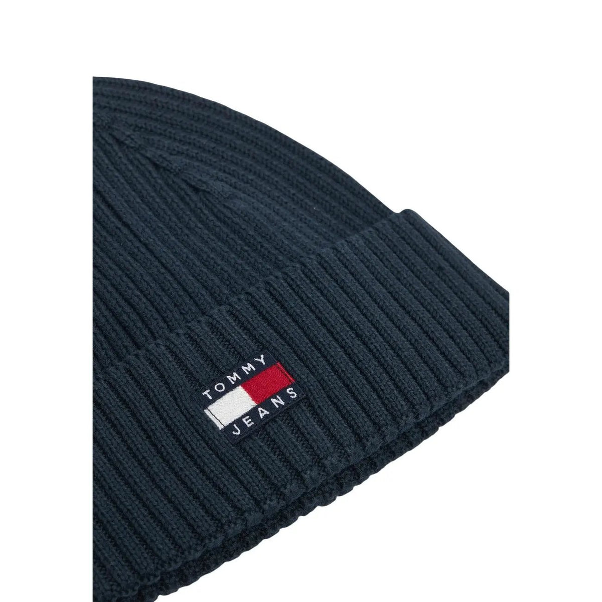 Tommy Hilfiger Men's Blue Organic Cotton Beanie for Fall and Winter