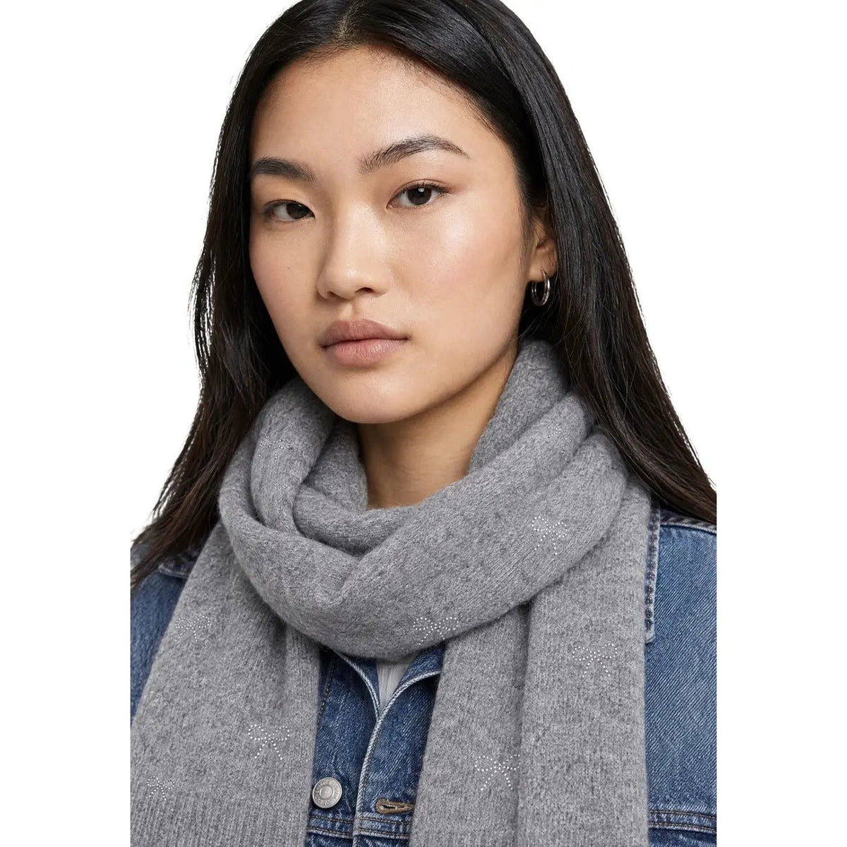 Only Women's Tracy Grey Glitter Scarf