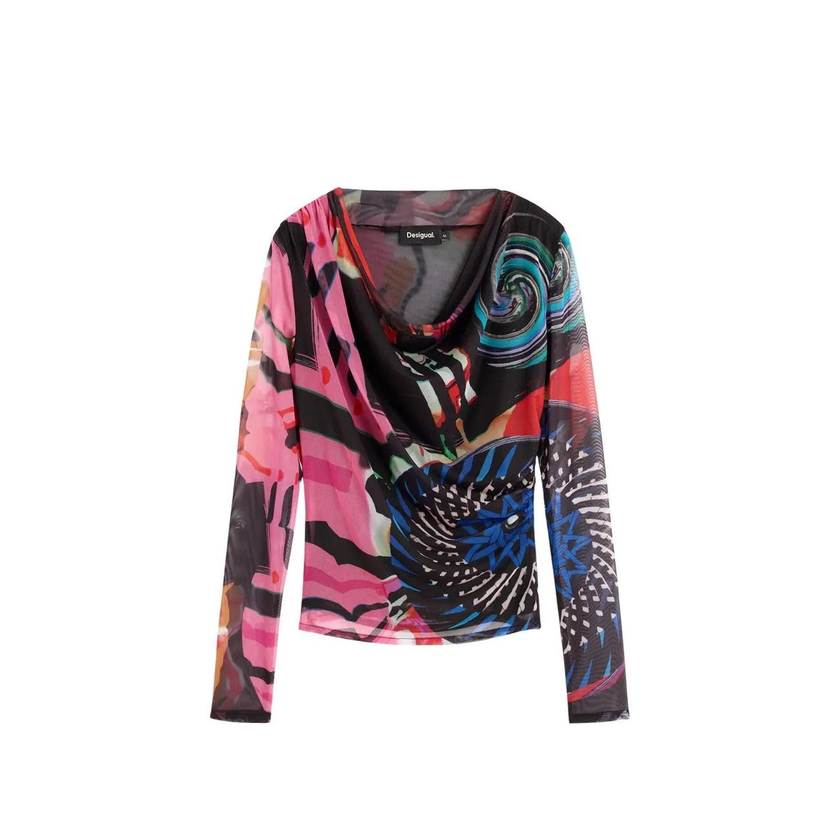 Desigual Women's Galaxia Lacroix Fuchsia T-Shirt