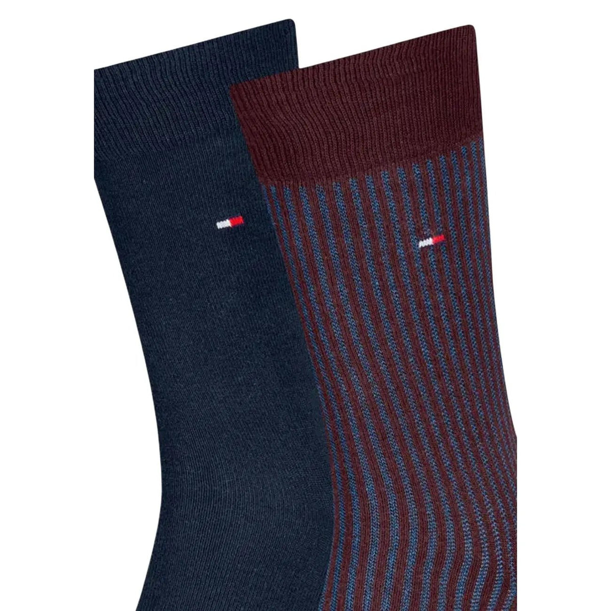 Tommy Hilfiger Jeans Men's Burgundy Ithaca Cotton Blend Socks