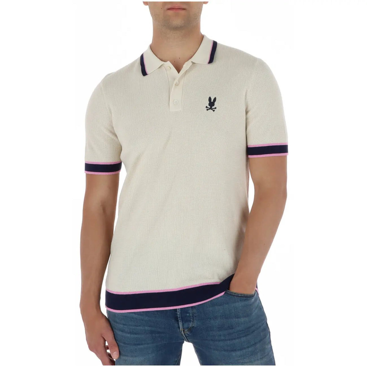 Psycho Bunny Men's Beige Cotton Polo Shirt