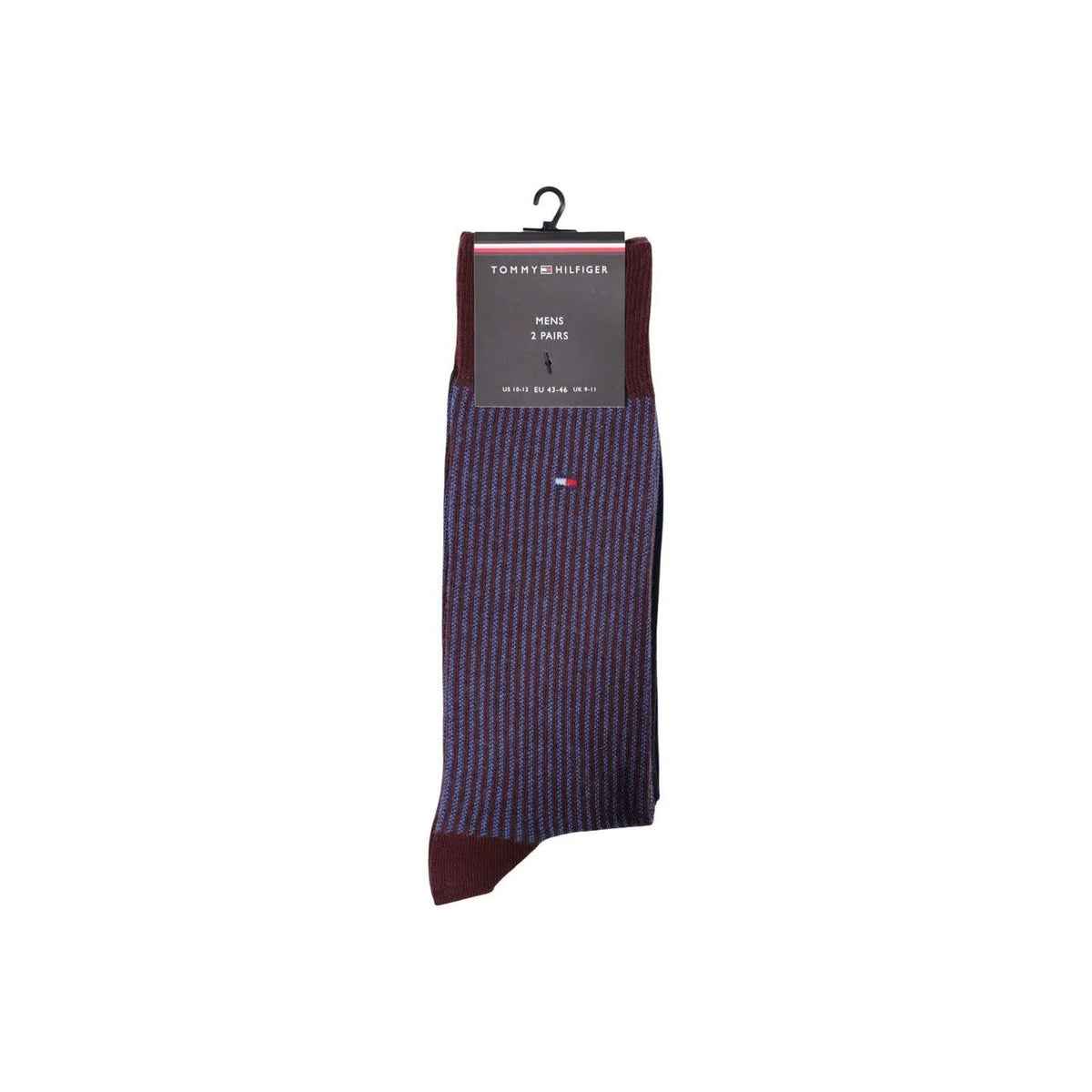 Tommy Hilfiger Jeans Men's Burgundy Ithaca Cotton Blend Socks