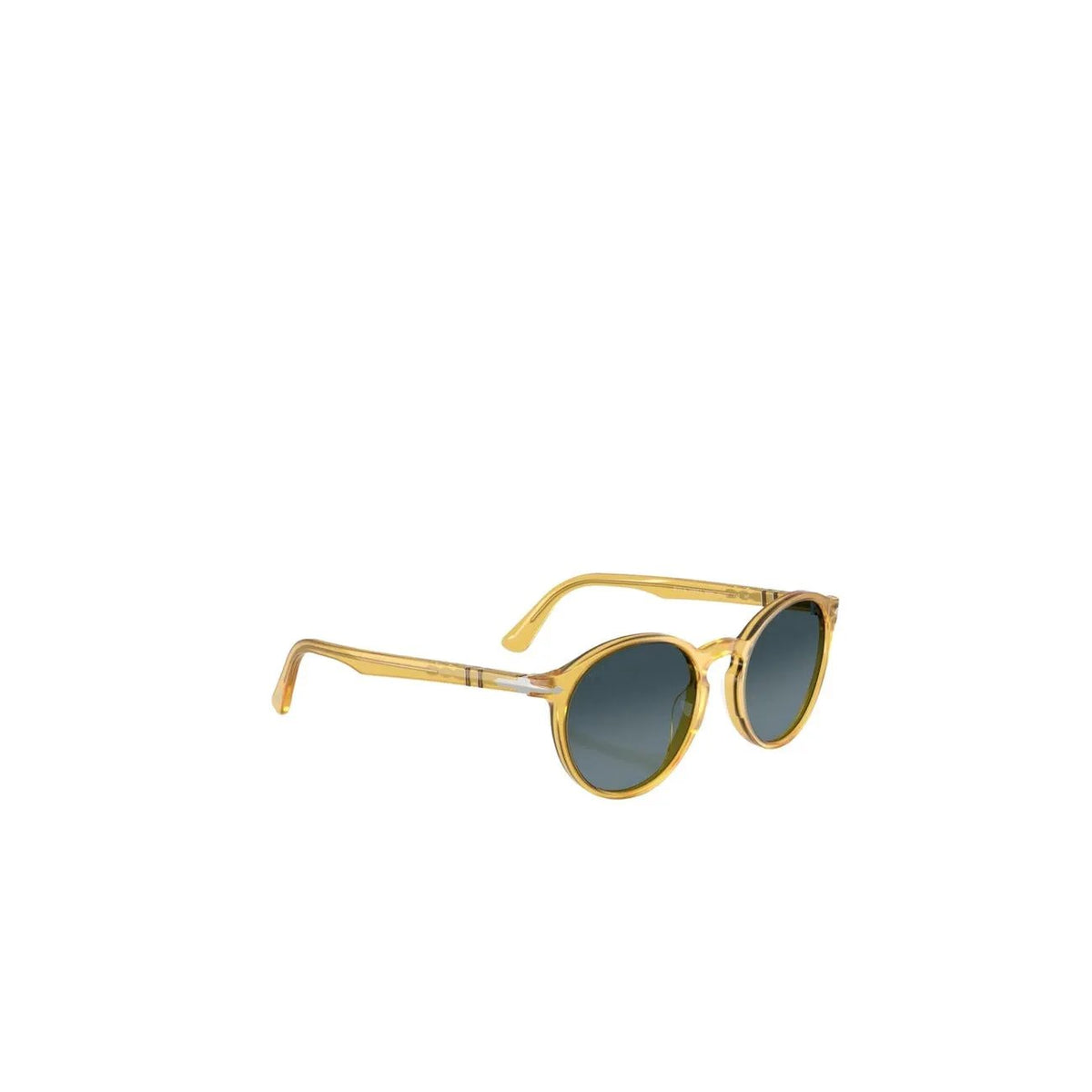 Persol Men's Blue Round Polarized Sunglasses
