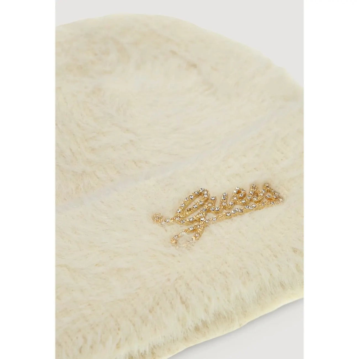 Guess Women's Beige Beanie for Fall and Winter