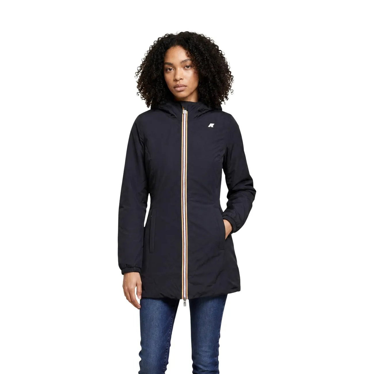 K-Way Women's Denise Black Hooded Jacket