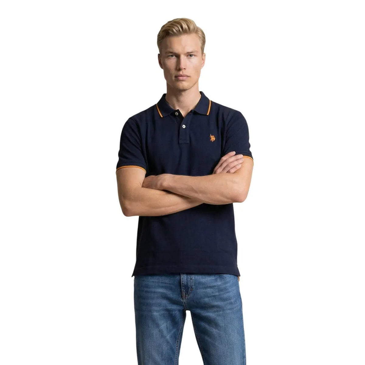 U.S. Polo Assn. Men's Blue Cotton Polo Shirt