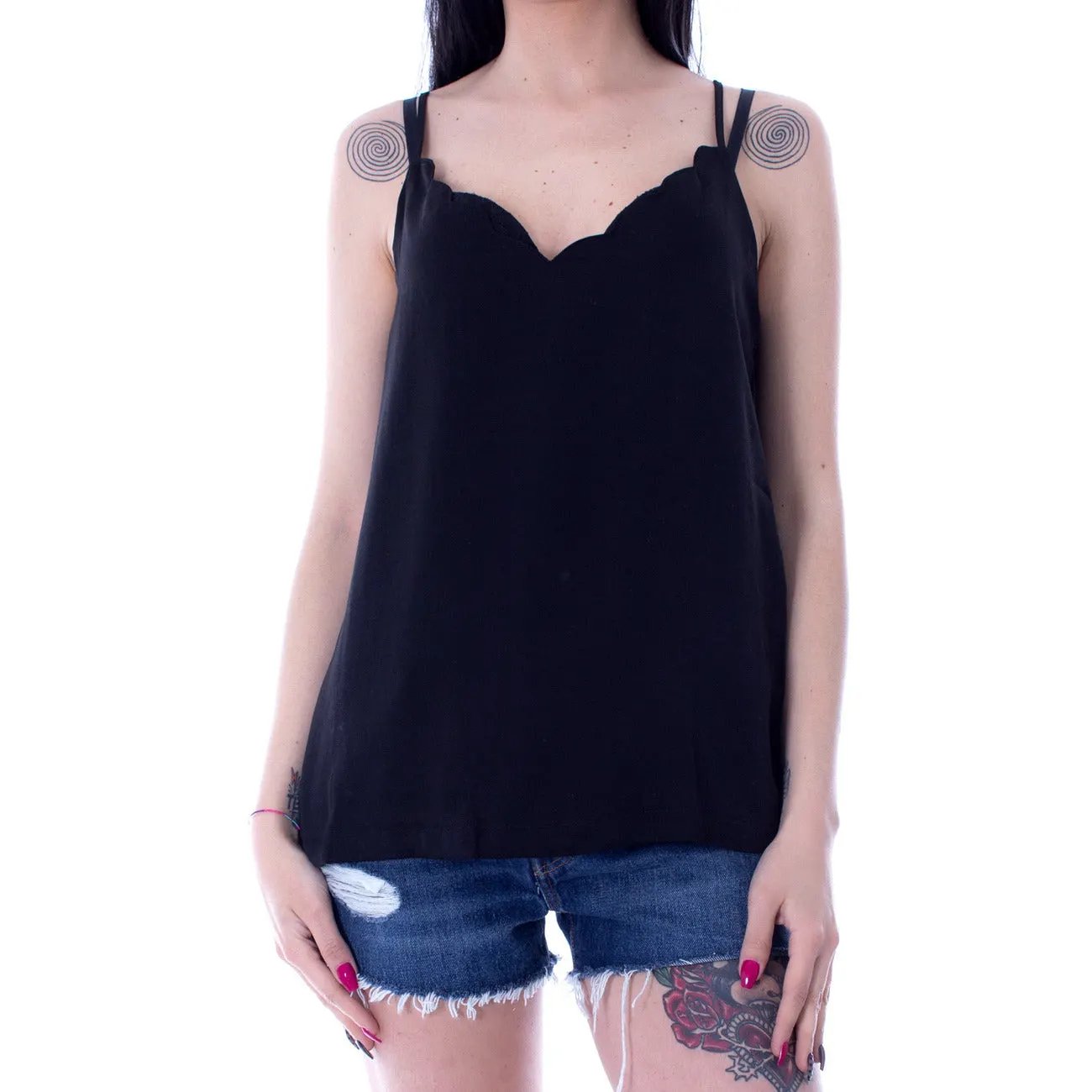 Only Women Tank Top Undershirt Lightweight V-Neck for Summer by Only
