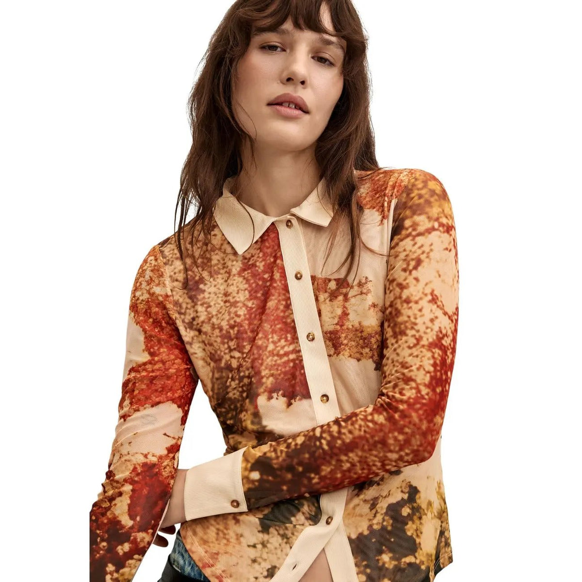 Desigual Women's Atenas Beige Shirt