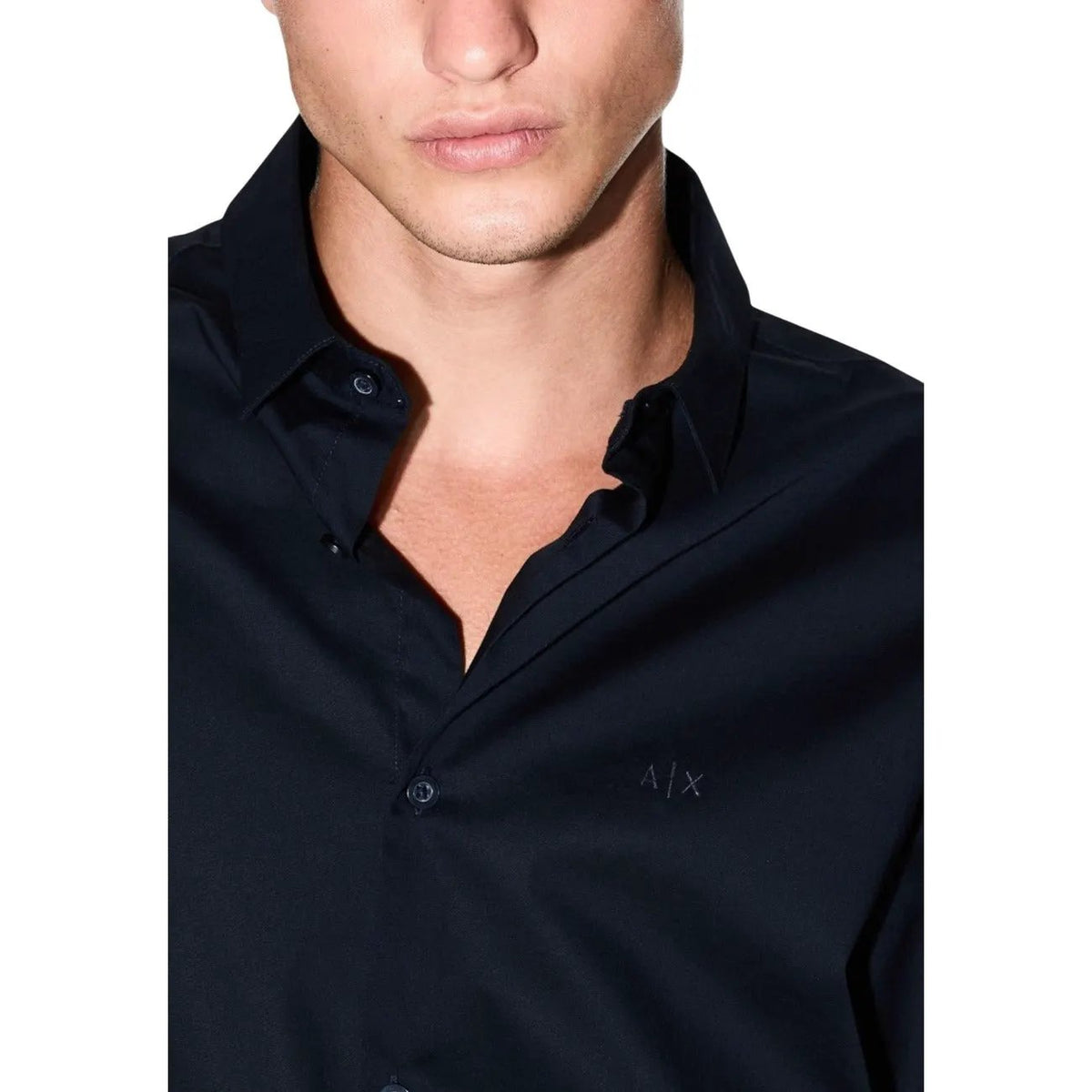 Armani Exchange Men's Blue Cotton Shirt