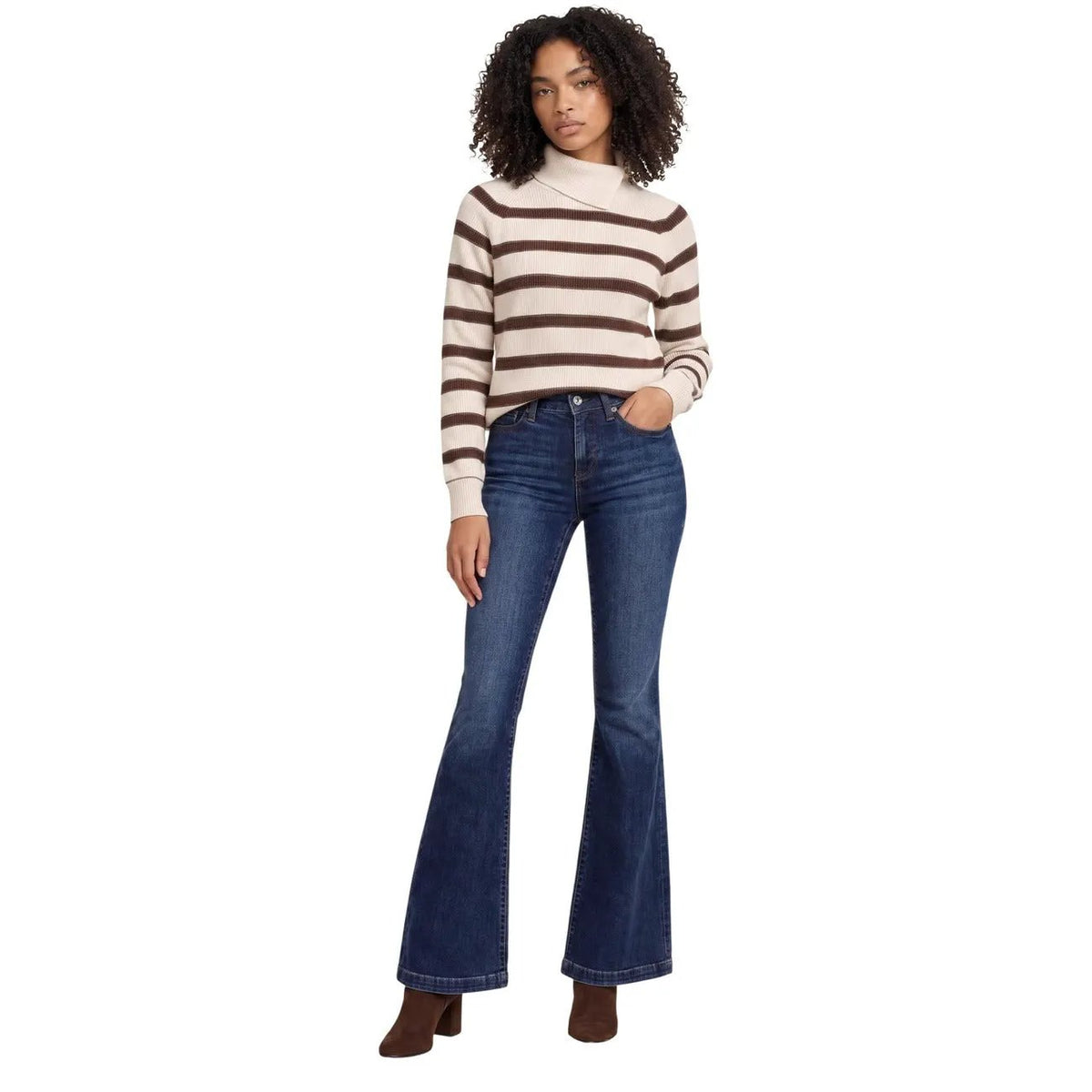 Choral Women's Bordeaux Striped Sweater