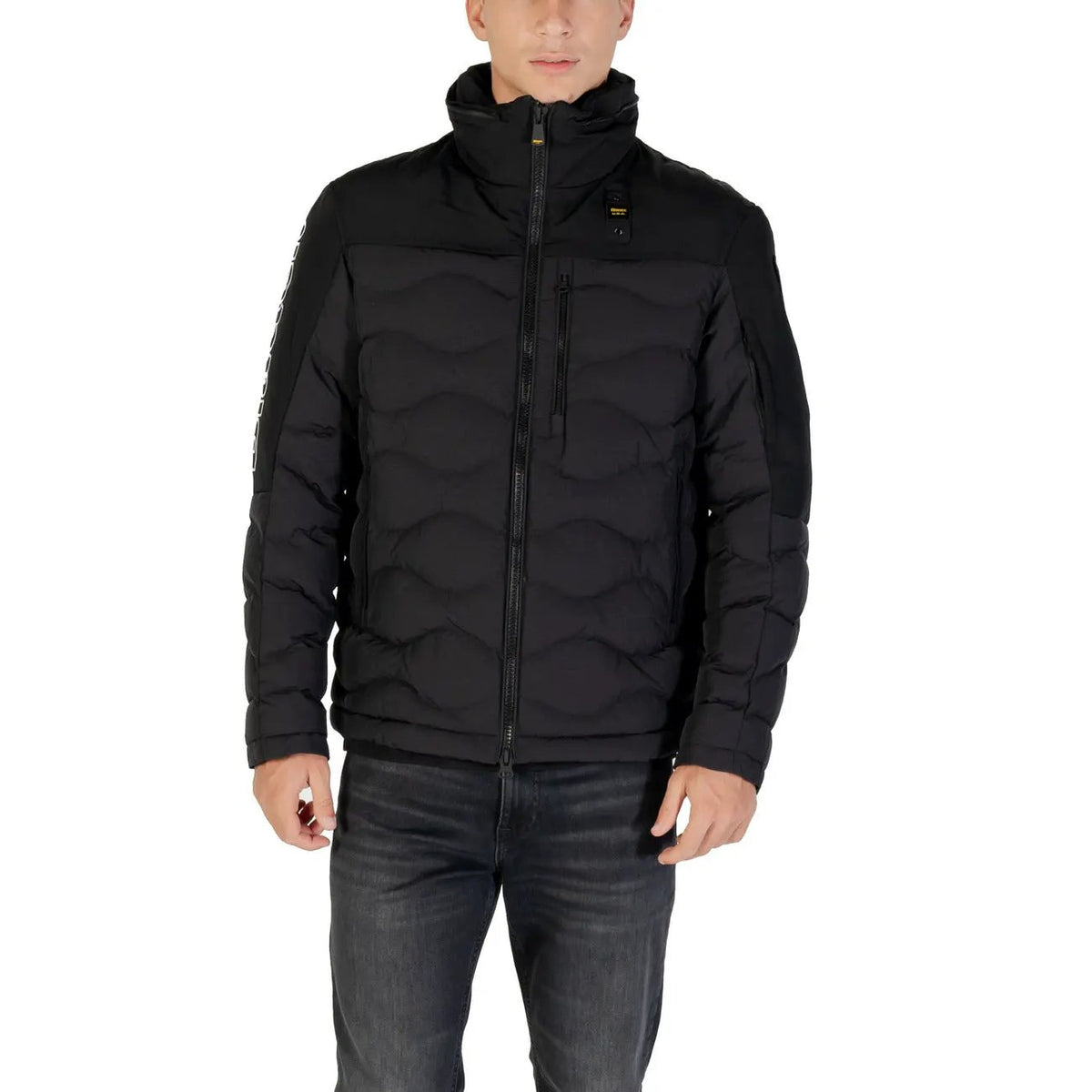 Blauer Men's Black Hooded Jacket