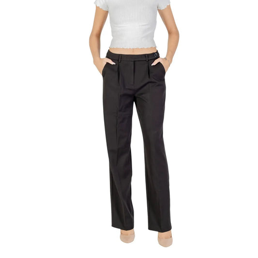 Only Women Black Trousers Premium Stretch Zip Fly Front Pocket Comfort by Only