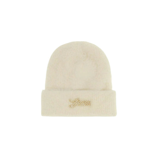 Guess Women's Beige Beanie for Fall and Winter