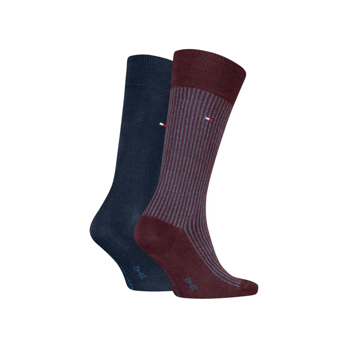 Tommy Hilfiger Jeans Men's Burgundy Ithaca Cotton Blend Socks