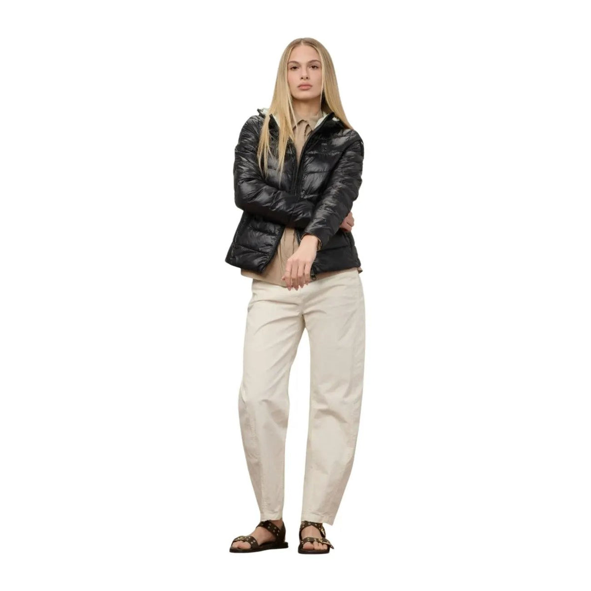 Blauer Women's Caroll Black Nylon Hooded Jacket