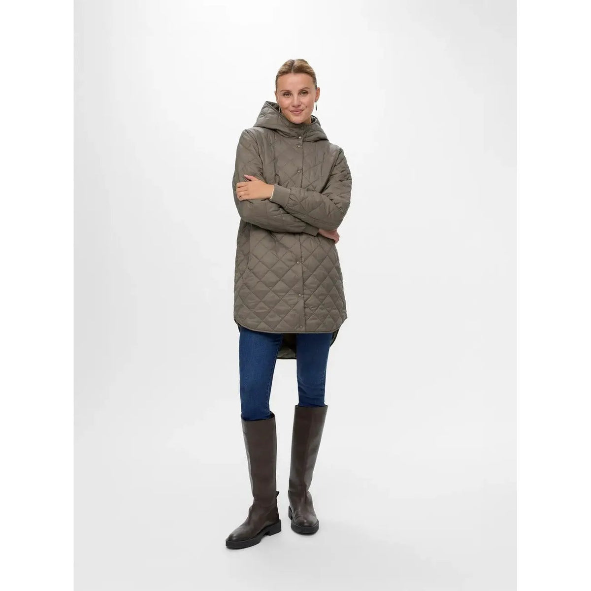 Vero Moda Women's Brown Hooded Jacket