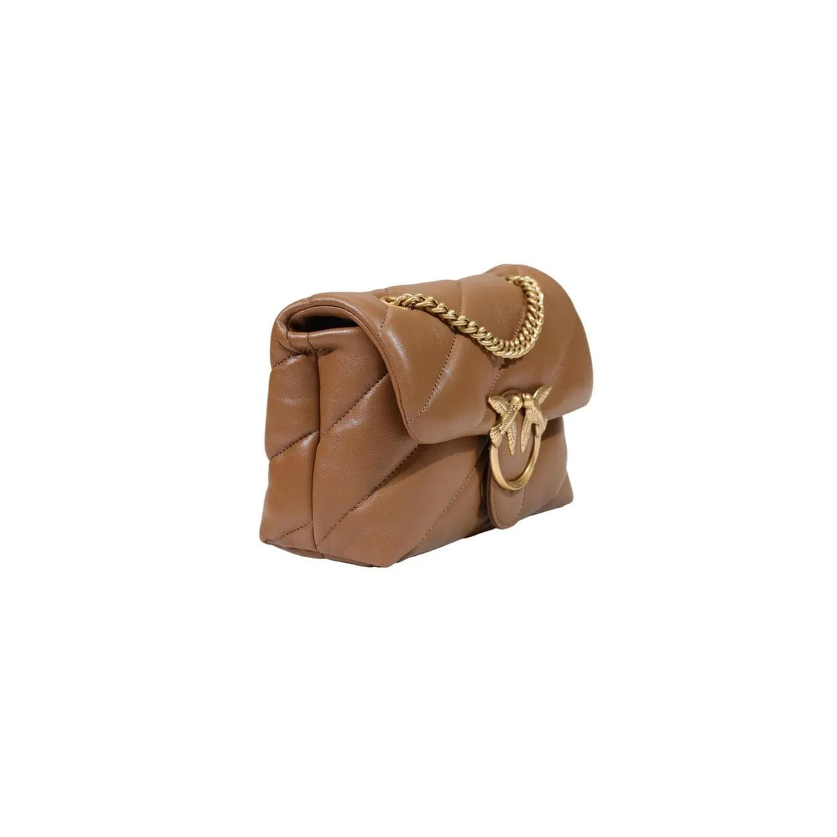 Pinko Women's Puff Brown Leather Handbag