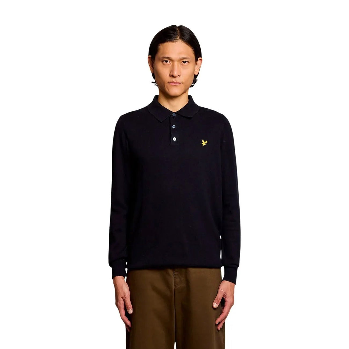 Lyle & Scott Men's Blue Cotton Merino Sweater