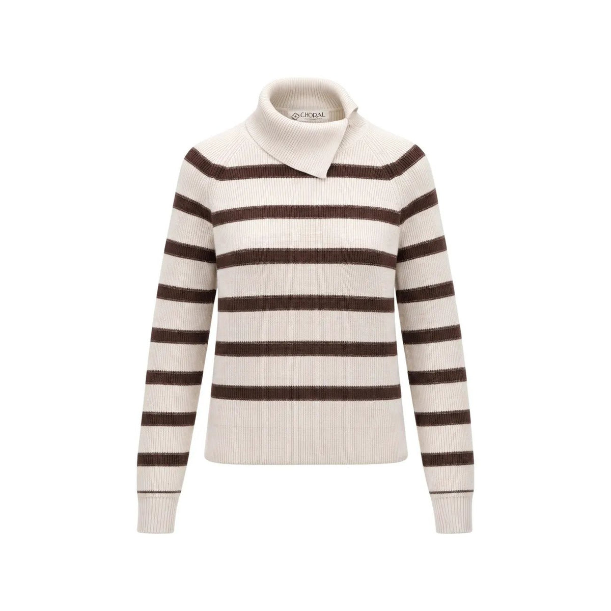 Choral Women's Brown Striped Sweater
