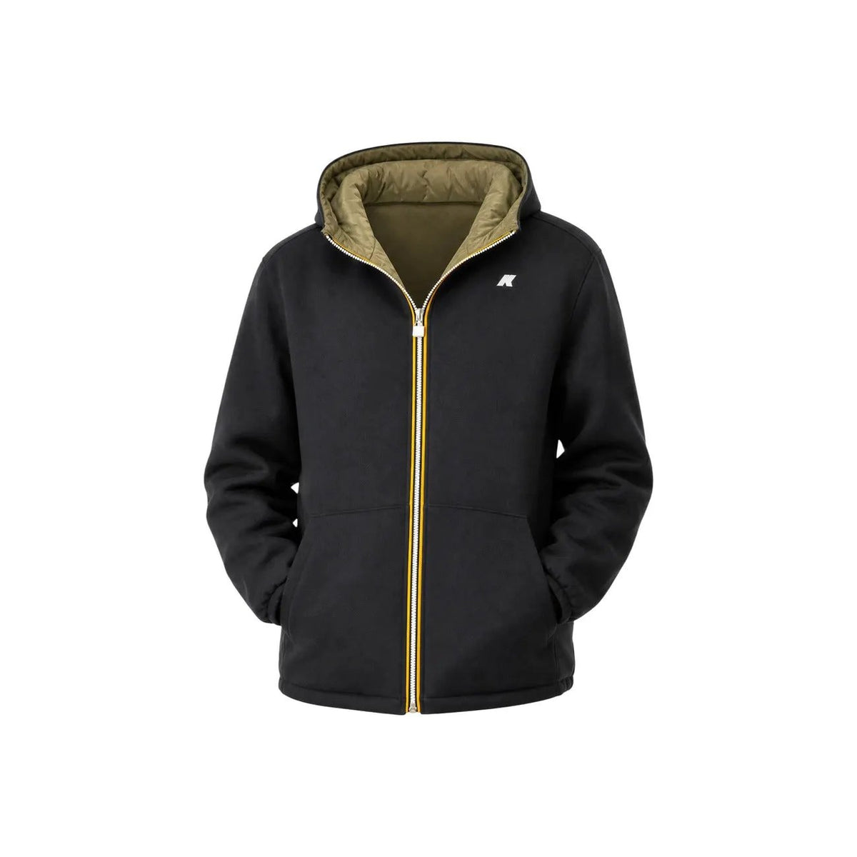 K-Way Men's Jack Spacer Black Hooded Jacket