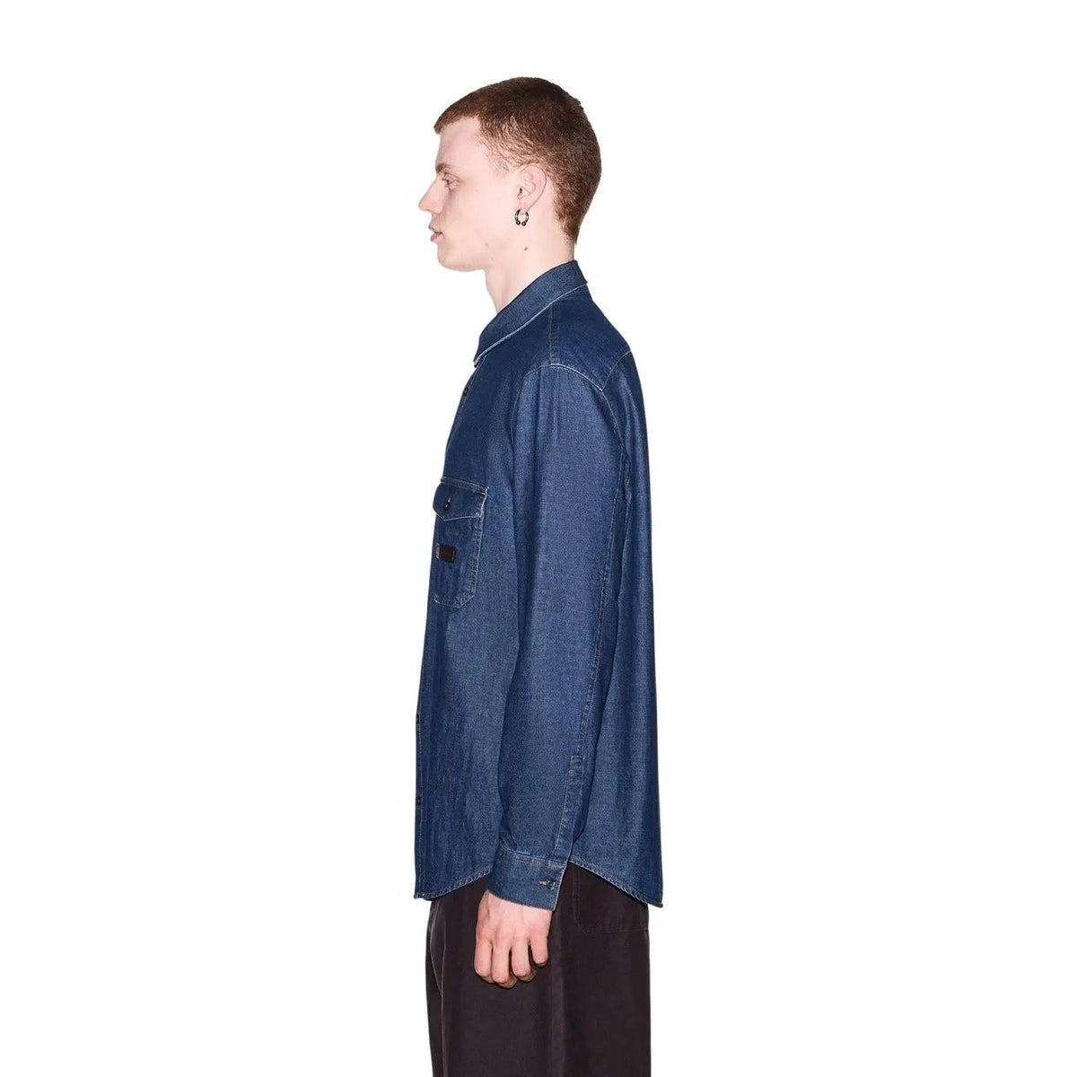 Armani Exchange Men's Blue Cotton Shirt