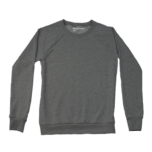 Women's Plain Crew Sweatshirt, Charcoal by Coloured Blanks